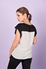 Imagen de BLUSA COMBINADA C/ BORLAS DE AJUSTE