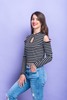 Imagen de CROP TOP RAYADO DISEÑO  Y MANGA ABIERTA