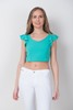 Imagen de CROP TOP MANGA CON VOLADO