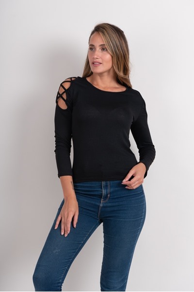 Imagen de BLUSA C/ DISEÑO ACORDONADO