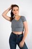 Imagen de CROP TOPO RAYADO FINO