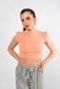 Imagen de CROP TOP CUELLO ALTO MANGA VOLADO