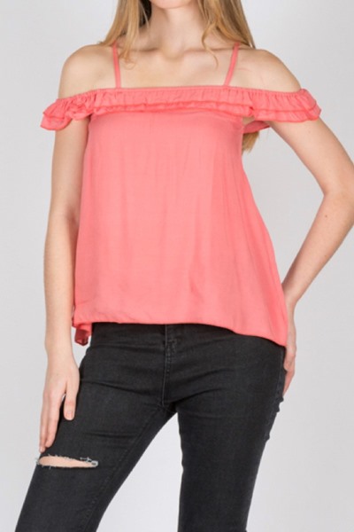 Imagen de BLUSA C/ ESCOTE VOLADO  S/ HOMBROS