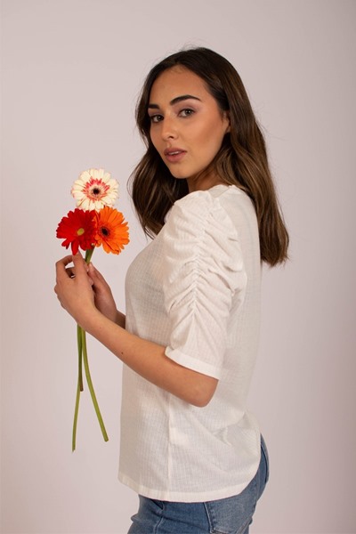 Imagen de BLUSA C/ MANGA FRUNCIDA