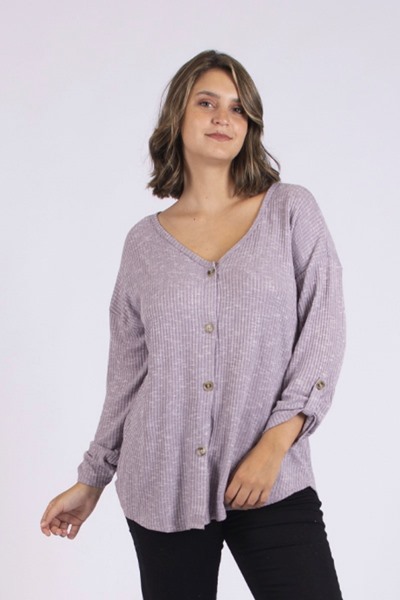 Imagen de BLUSA ABOTONADA C/ DISEÑO EN MANGA