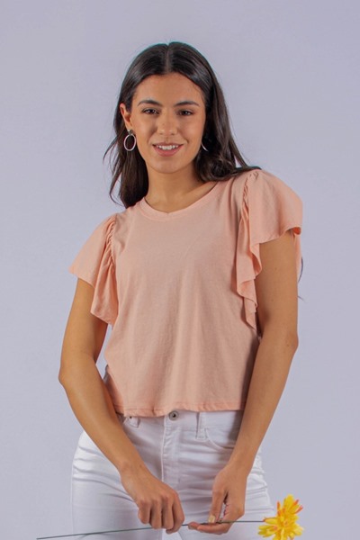 Imagen de BLUSA CON VOLADOS EN MANGA