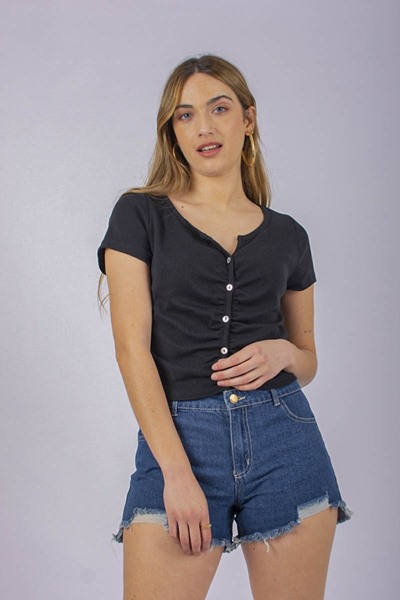 Imagen de BLUSA FRUNCIDA CON BOTONES