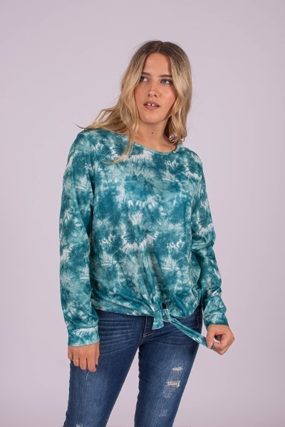 Imagen de BLUSA C/ DISEÑO  BATIK ANUDADA