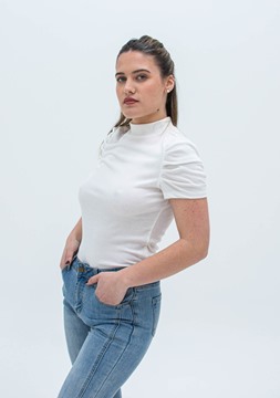 Imagen de BLUSA C/ MANGA FRUNCIDA