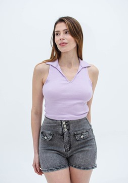Imagen de CROP TOP C/ CUELLO POLO