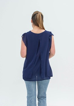Imagen de BLUSA MANGA VOLADO PLUS SIZE
