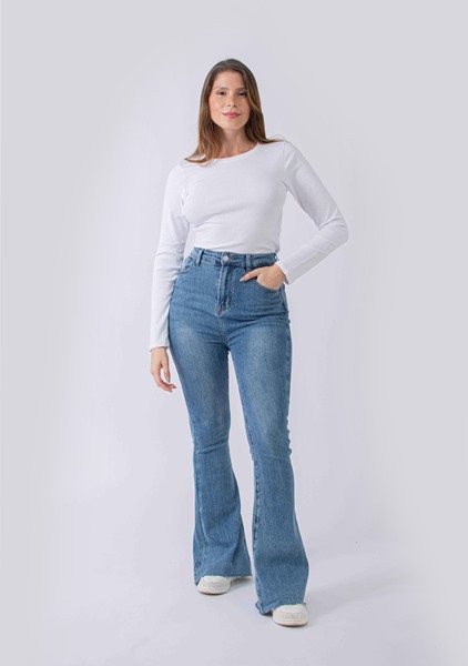 Imagen de JEAN WIDE LEG C/ DISEÑO C/ LYCRA