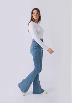 Imagen de JEAN WIDE LEG C/ DISEÑO C/ LYCRA