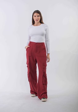 Imagen de PANT WIDE LEG CARGO C/ DISEÑO