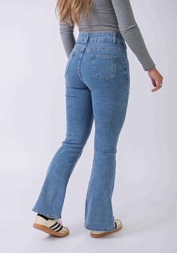 Imagen de JEAN WIDE LEG CON DISEÑO C/ LYCRA