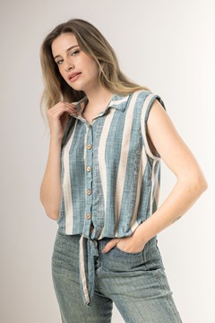 Imagen de BLUSA A RAYAS ANUDADA