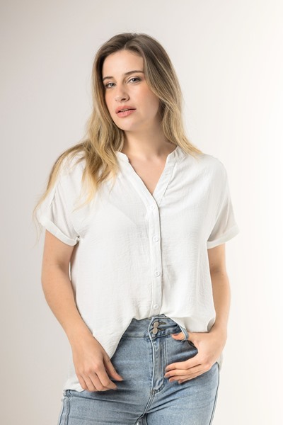 Imagen de BLUSA C/ BOTONES CUELLO MAO