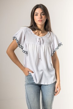 Imagen de BLUSA C/ DISEÑO EN MANGA