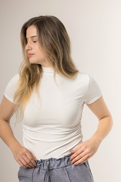 Imagen de BLUSA CUELLO ALTO C/ DISEÑO