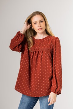 Imagen de BLUSA  TRAMADA C/ DISEÑO
