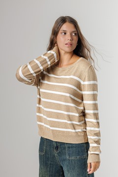 Imagen de BUZO TEJIDO COMBINADO A RAYAS