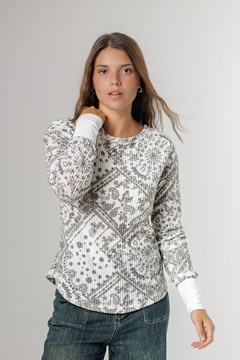 Imagen de BLUSA TEJIDO C/ DISEÑO