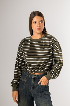 Imagen de BUZO RAYADO AFELPADO