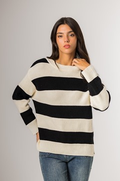 Imagen de BUZO TEJIDO COMBINADO A RAYAS