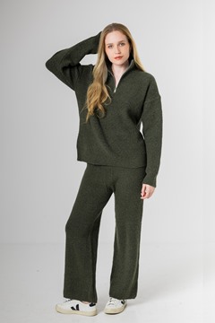 Imagen de SET BUZO TEJIDO C/  BUZO  Y PALAZZO