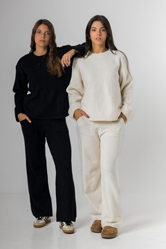 Imagen de SET TEJIDO BUZO CON PALAZZO