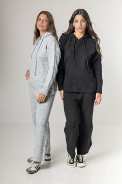 Imagen de SET BUZO TEJIDO C/ CAPUCHA  C/ PALAZZO