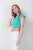 Imagen de CROP TOP MANGA CON VOLADO