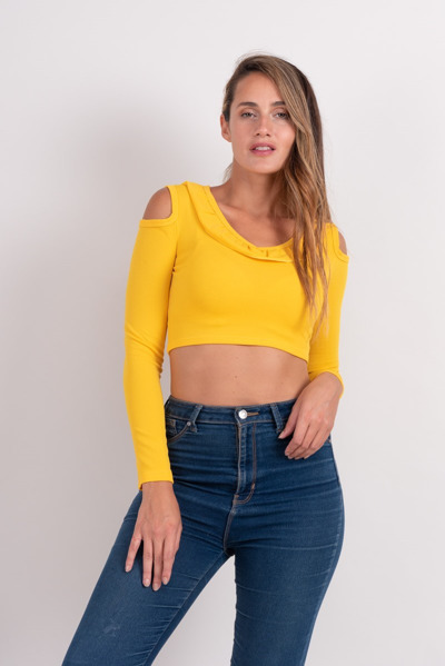 Imagen de CROP TOP C/ VOLADO