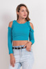 Imagen de CROP TOP MANGA C/ VOLADO