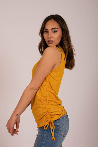 Imagen de BLUSA EN V FRUNCIDA C/ LAZOS DE AJUSTE