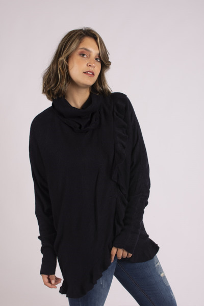 Imagen de POLERON TEJIDO C/ VOLADO