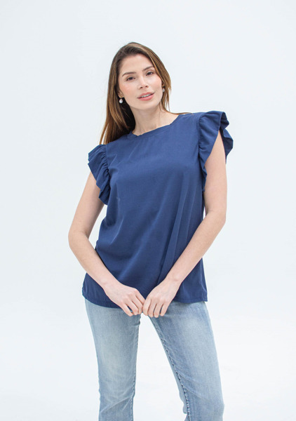 Imagen de BLUSA C/ VOLADOS EN MANGA