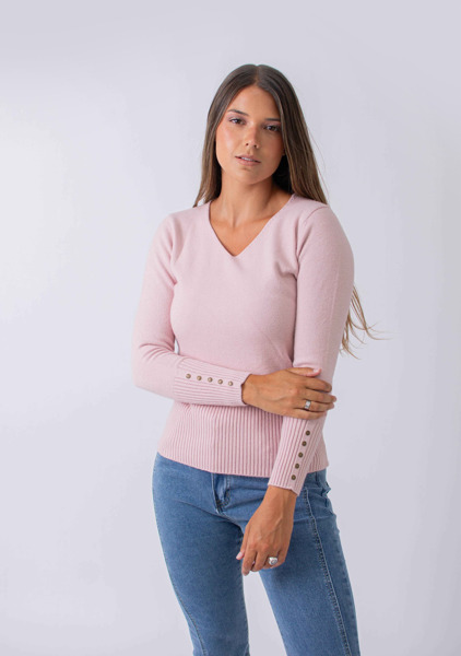 Imagen de BUZO ESCOTE EN V C/ DISEÑO EN MANGA