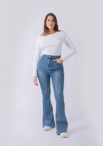 Imagen de JEAN WIDE LEG C/ DISEÑO C/ LYCRA