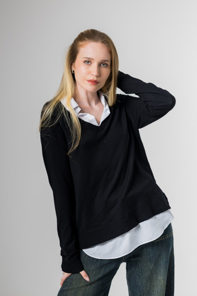 Imagen de BUZO C/ CAMISA SUPERPUESTA