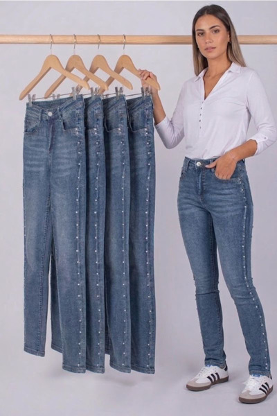 Imagen de JEAN LYCRA C/ DISEÑO PERLAS